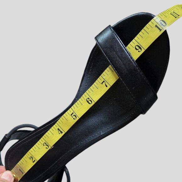 ELIZABETH & JAMES  (8.5) CALENDULA Round 2 1/2" Strappy High Heel in Black - Picture 10 of 13